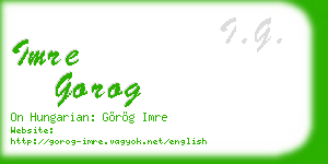 imre gorog business card